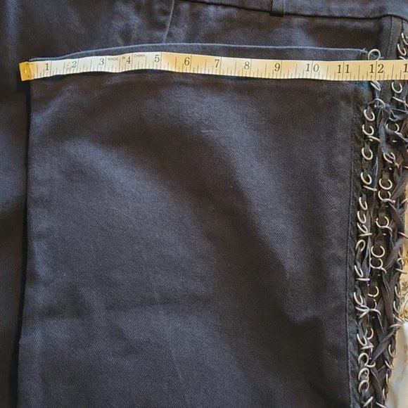 Chloé 2002 By Phoebe Philo Suede Lace Flare Pants size IT 42 or US 6 - Picture 6 of 11